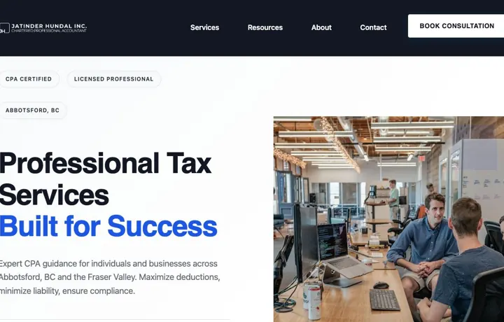 Jatinder Hundal Inc. website preview