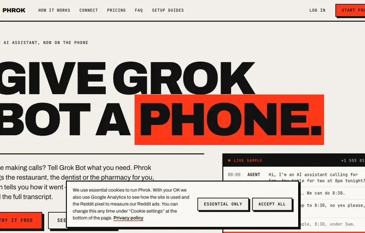 Phrok website preview